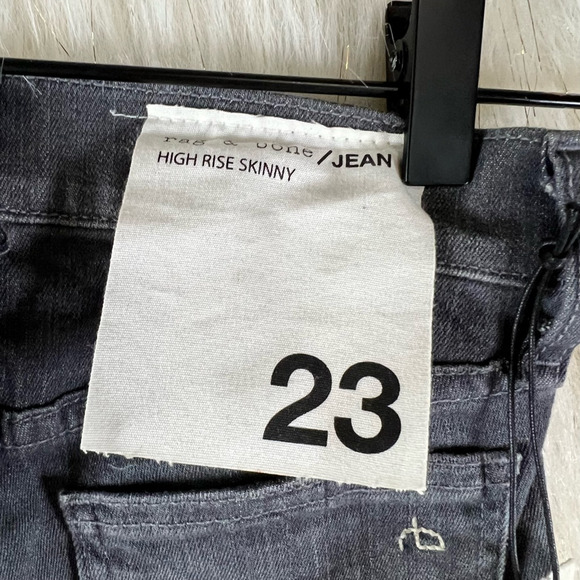 NEW Rag & Bone Womens High Rise Skinny Jeans Gray Everett Stretch Pockets 23 - Picture 9 of 10